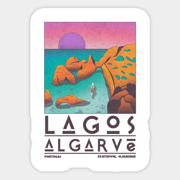 Lagos, Algarve, Portugal Sticker by JDP Designs